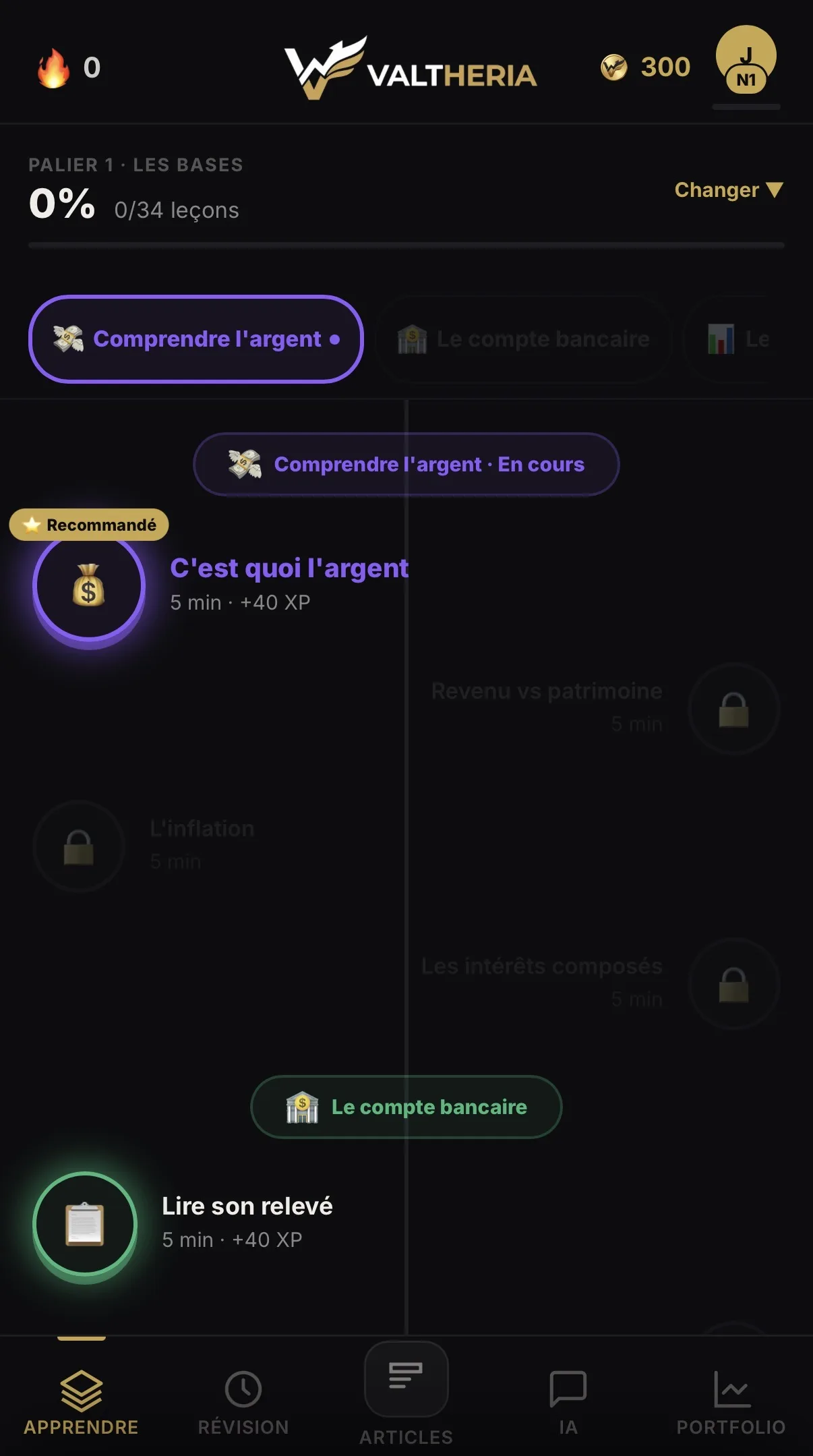 Parcours de leçons